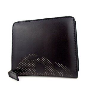 Authentic ALEXANDER McQUEEN 338832・486430 Skull Design Zip Around wallet